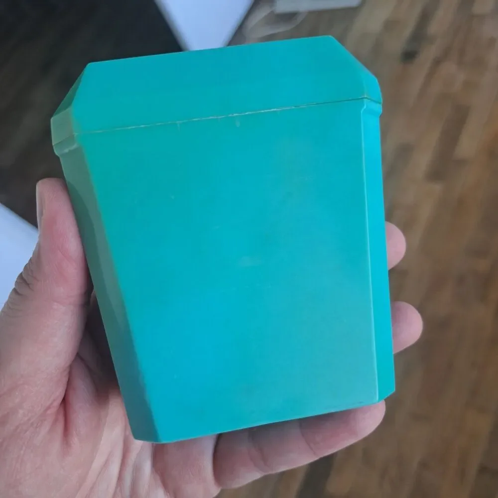 Vintage Vernco 2 in 1 Turquoise Teal Blue Plastic Bakelite Salt Pepper Shaker